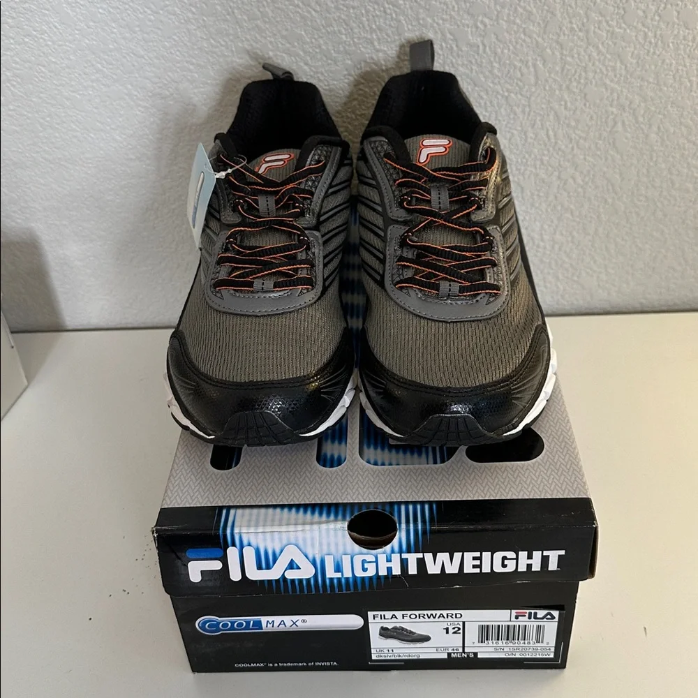 FILA Men's Windshift 12 Running Shoes Cool Max Wide Size 12 New‎ in Box!